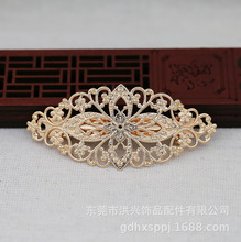 DIY饰品铜24k金保色78*35MM弹簧夹鸭嘴夹发簪配件手工材料B974