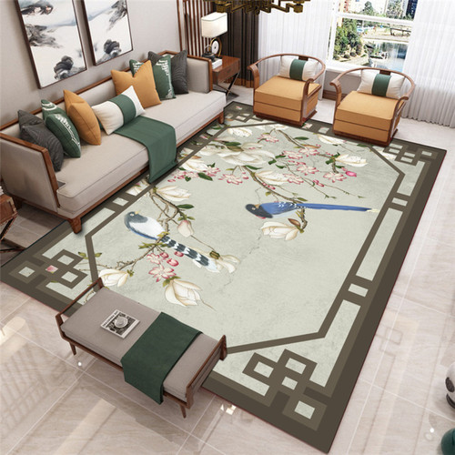 Chinese style carpet New Chinese style living room coffee table carpet floor mat Zen tea room study sofa bedroom classical retro style