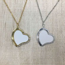 热转印歪心项链创意款金属项链系列热升华空白耗材DIY个礼品