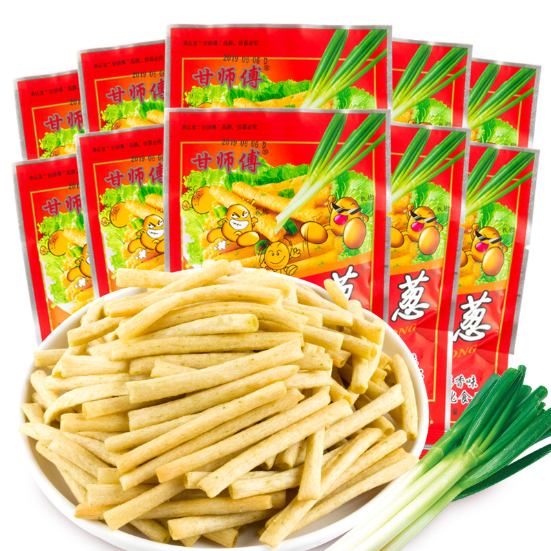 甘师傅一根葱13g/30g葱香味8090后怀旧休闲膨化薯条零食小吃批发