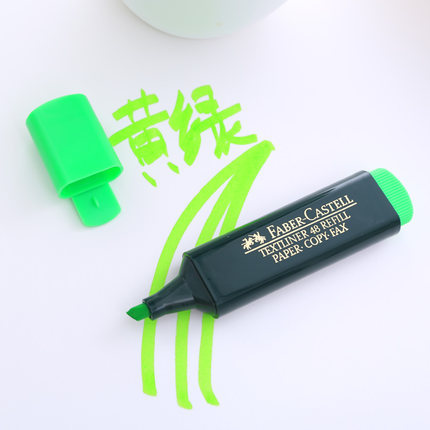 Faber-Jia resalte pluma de marcado clave 1548/1546 estudiante de color caramelo marcado pluma de marcado pluma llamativa pluma