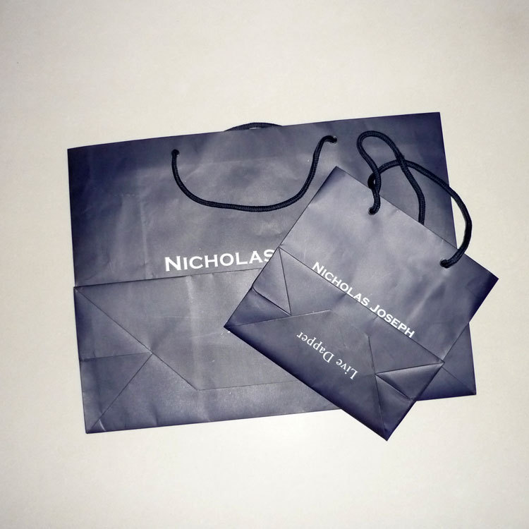 简约韩版精致牢固通用手提纸袋 商场收纳购物手挽袋购物袋