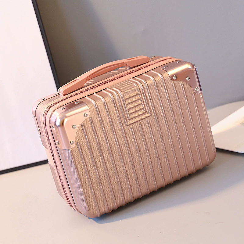 Mini Handheld Suitcase Makeup Box, 14″ & 16″, Lightweight Password Lock, Multi-Color