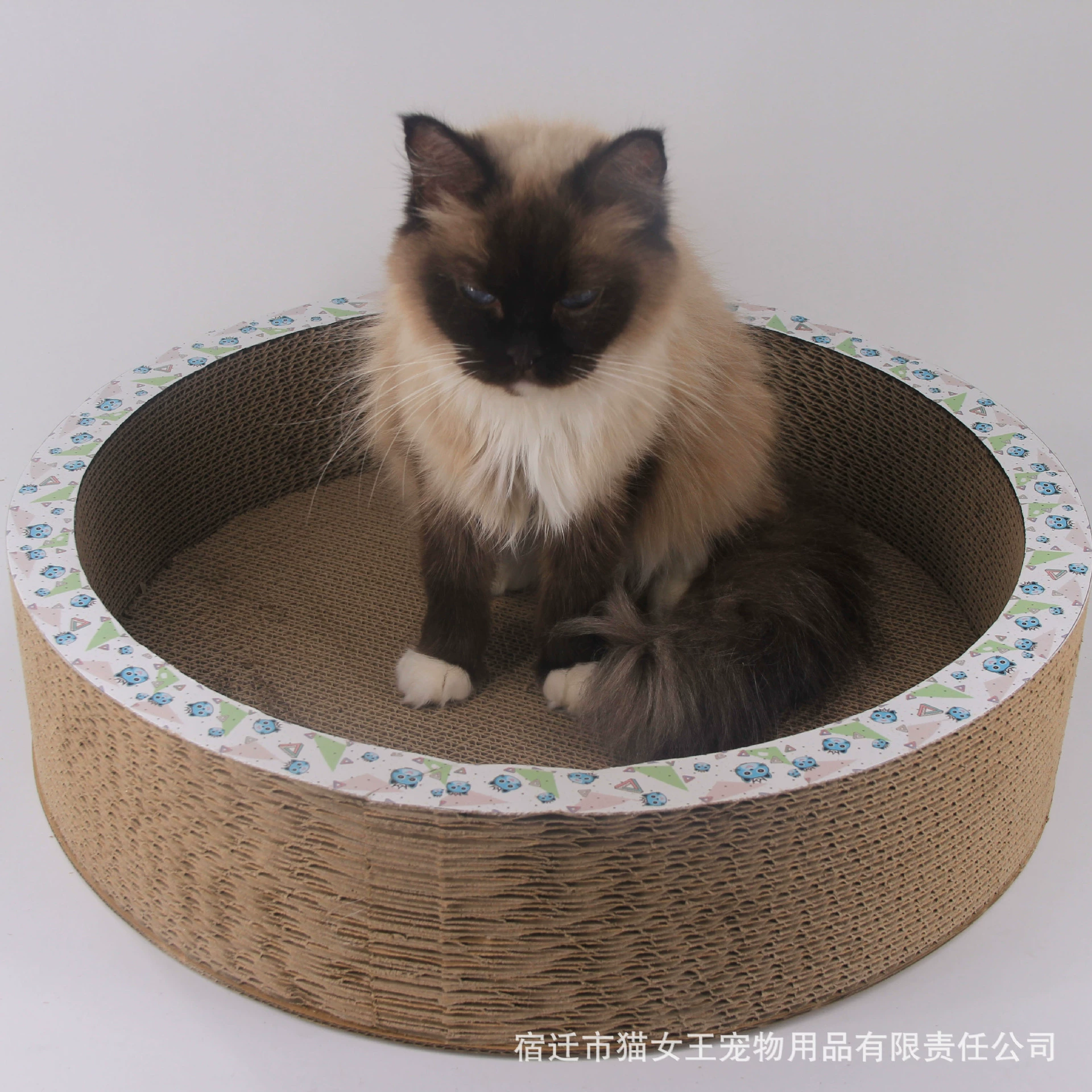 Кошачье гнездо в форме чаши не выпадает из крошки