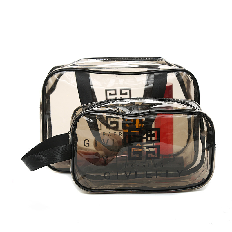 Bolsa de cosméticos transparente de gran capacidad de almacenamiento de viaje impermeable bolsa de lavado bolsa de cosméticos portátil Mujer Suministro Directo de Fábrica