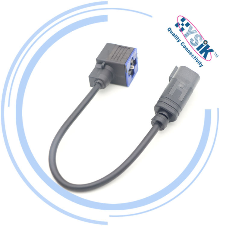 电磁阀连接器转德驰插头 2+PE 一体成型防水IP67耐油插头