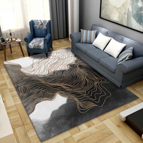 Postmodern light luxury carpet living room coffee table mat American European style bedroom bedside blanket full abstract art ins style