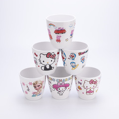 Children's drinking cup, oral hygiene cup, kindergarten cute cartoon with lid and handle, milk-based plastic cup, Frozen-themed