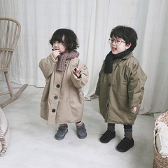 Children's Autumn/Winter Korean Style Cotton Coat for Boys and Girls, Baby Silk Cotton Cotton Padded Jacket, Lazy and Stylish Cotton Windbreaker