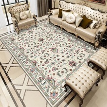 欧式古典民族风地毯水晶绒波斯大面积客厅卧室床边地垫可机洗