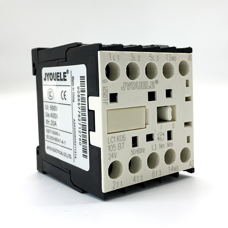 LC1K06105 焊接PCB安装小型接触器 6A 3P+NO 常用线圈24V/220V