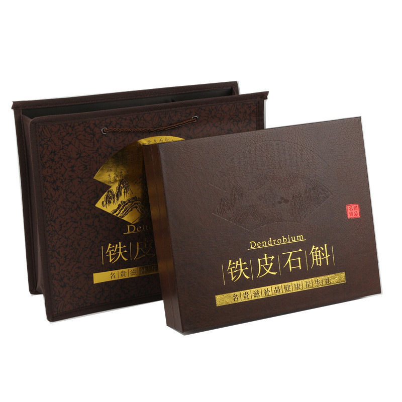 New Dendrobium officinale maple box gift box 250g 500g leather box tonic gift box factory direct sale