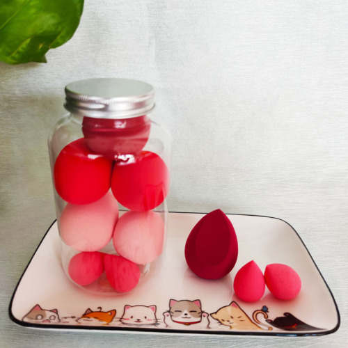 Super soft travel canned non-eating powder makeup egg, wet and dry powder puff macaron drift bottle Internet celebrity beauty egg