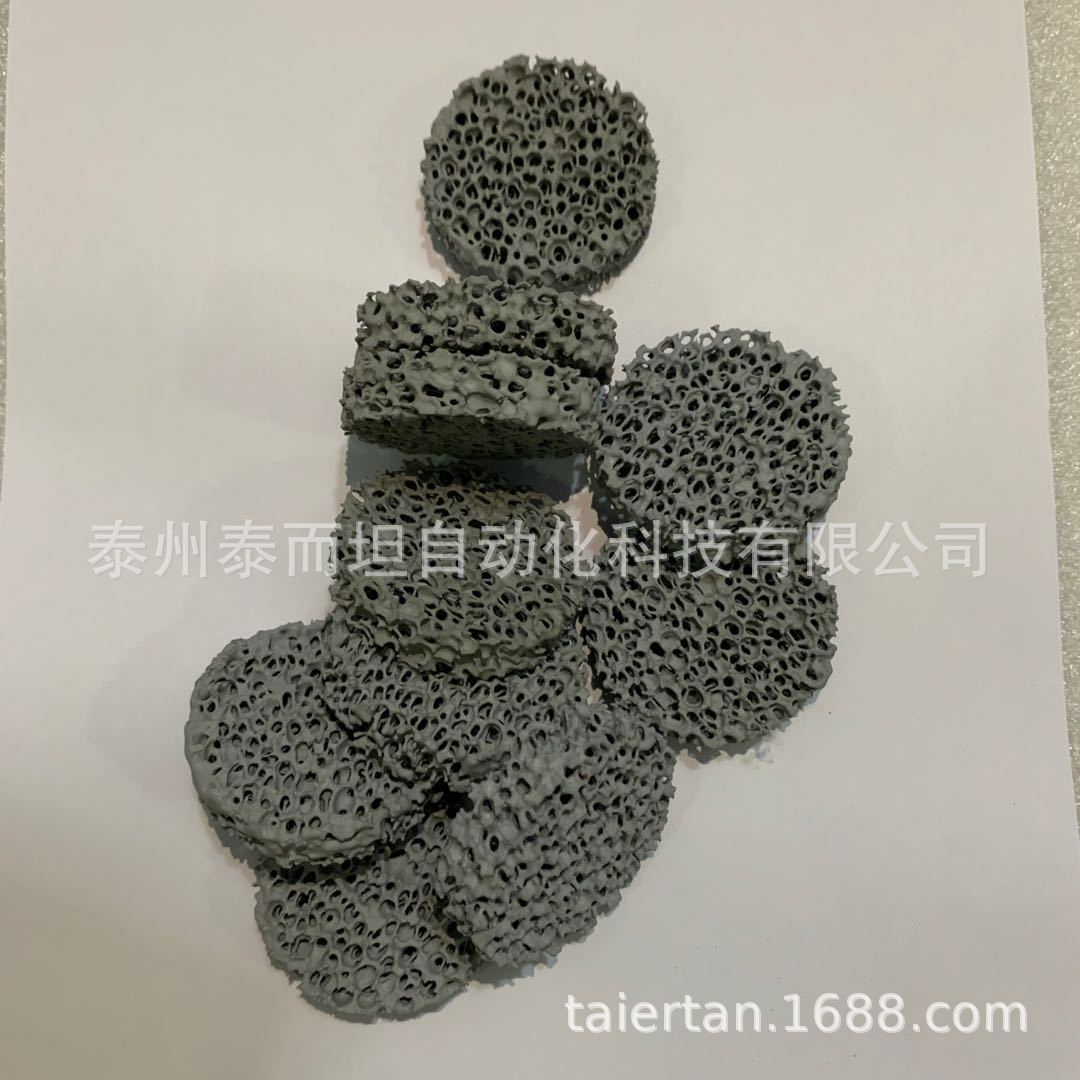 灰铁球铁耐高温液体过滤杂质铸造用泡沫陶瓷过滤器 铁水过滤网