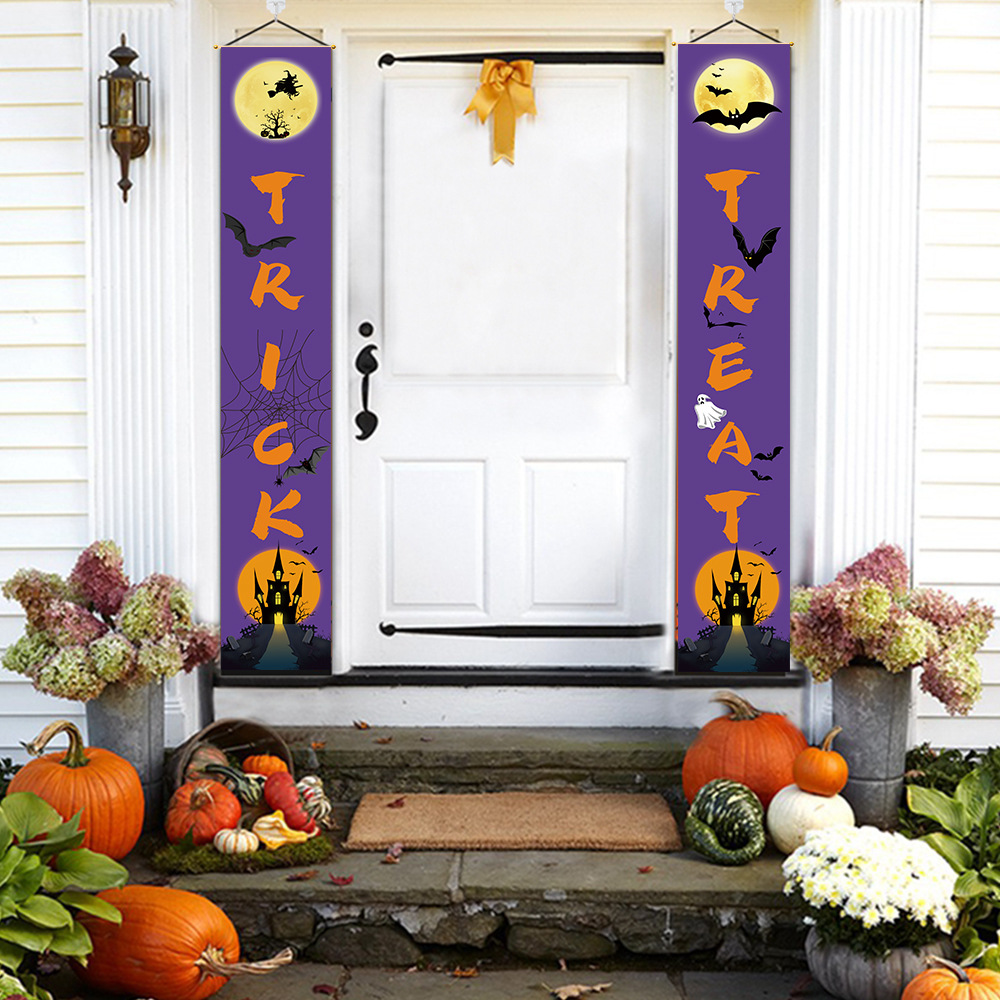 Pareado Decorativo de Halloween para Puerta de Tela para Halloween