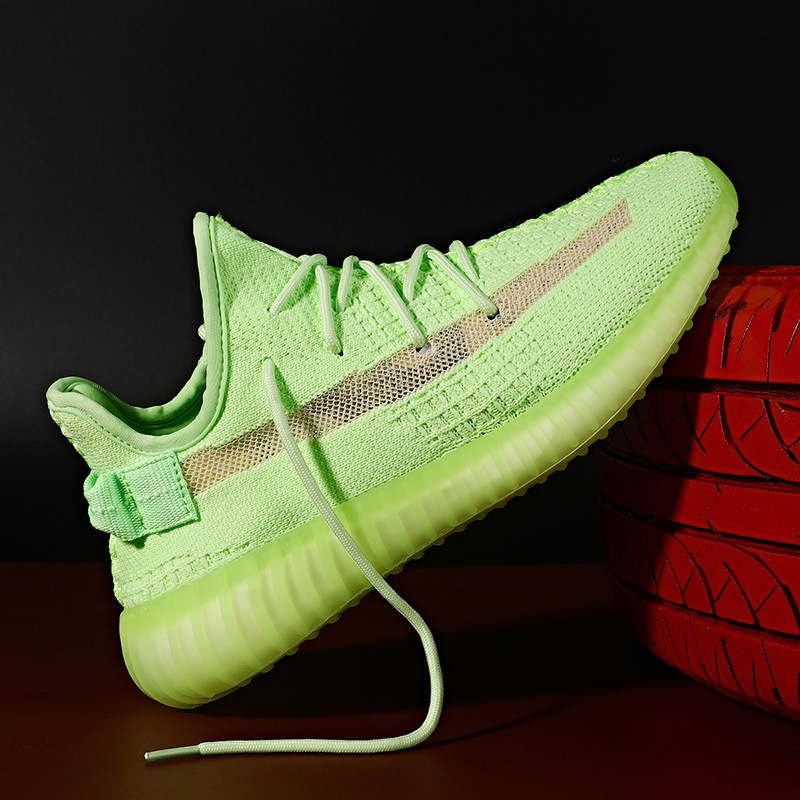 Zapatos de coco para hombres 350V2 verdaderamente estallando tres estrellas de alta versión de helado blanco para mujeres zapatillas de carrera samurai negro