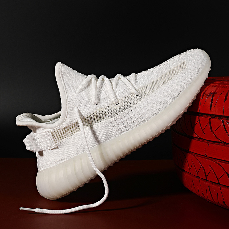 Zapatos de coco para hombres 350V2 verdaderamente estallando tres estrellas de alta versión de helado blanco para mujeres zapatillas de carrera samurai negro