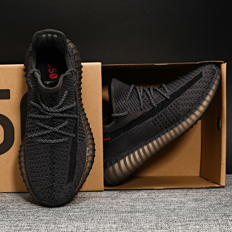 Zapatos de coco para hombres 350V2 verdaderamente estallando tres estrellas de alta versión de helado blanco para mujeres zapatillas de carrera samurai negro