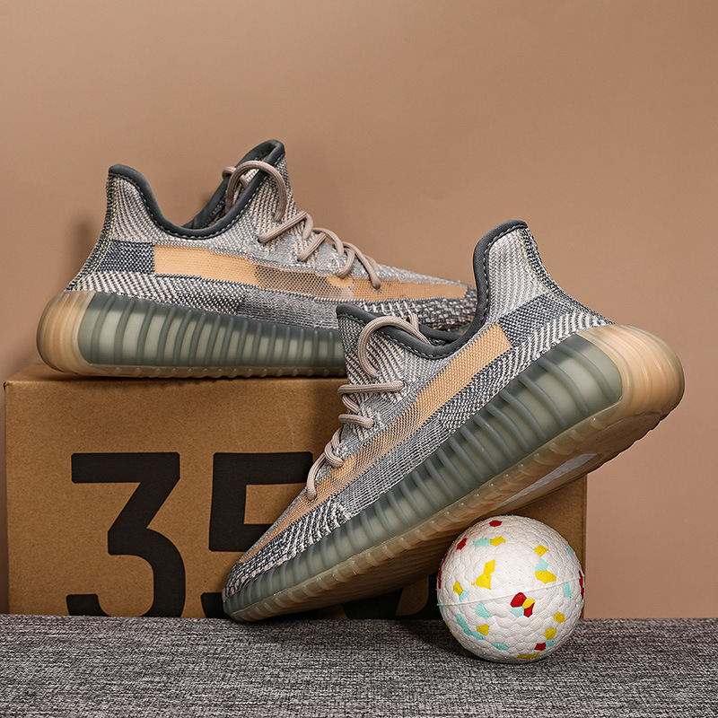 Zapatos de coco para hombres 350V2 verdaderamente estallando tres estrellas de alta versión de helado blanco para mujeres zapatillas de carrera samurai negro