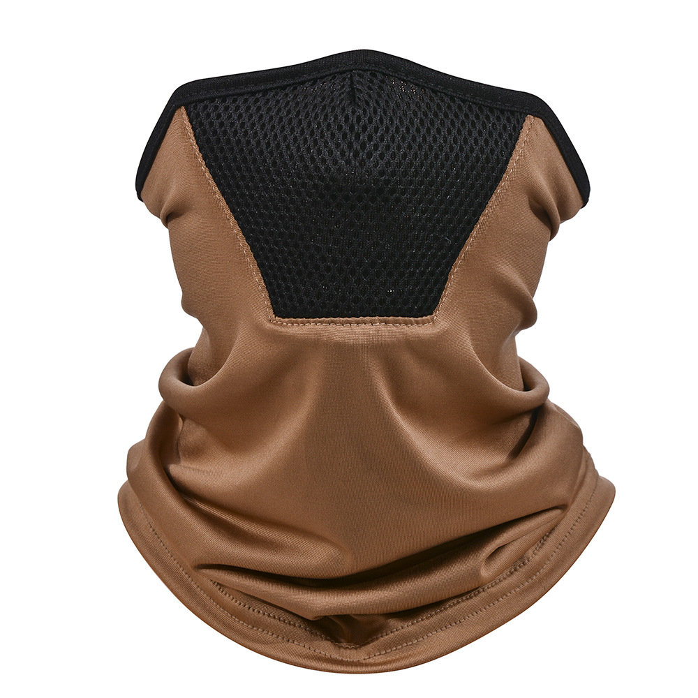 Bufanda multiusos de color sólido media máscara de protección solar sombrerería fitness toalla facial equitación al aire libre a prueba de polvo bufanda verde fluorescente