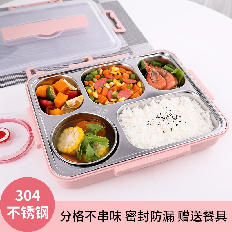 304 Изолированная нержавеющая сталь Ланч Бокс ланч бокс с крышкой взрослый студент ланч бокс отсек ланч бокс микроволновая печь доступна