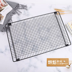 Baking Tools Cake upside-down cooling rack with folding legs Bread and mooncake cooling rack Non-stick black barbecue net