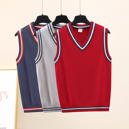 High school, junior high school, and elementary school uniforms, vests, British style spring, autumn and winter graduation uniforms, kindergarten uniforms, children's vests