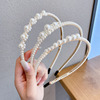 Advanced summer universal headband from pearl, hair accessory to go out, internet celebrity, simple and elegant design, high-quality style, wholesale