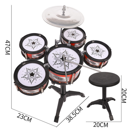 Wholesale children's drum kits jazz drums musical toys percussion instruments for boys baby early education toys 3-6 years old