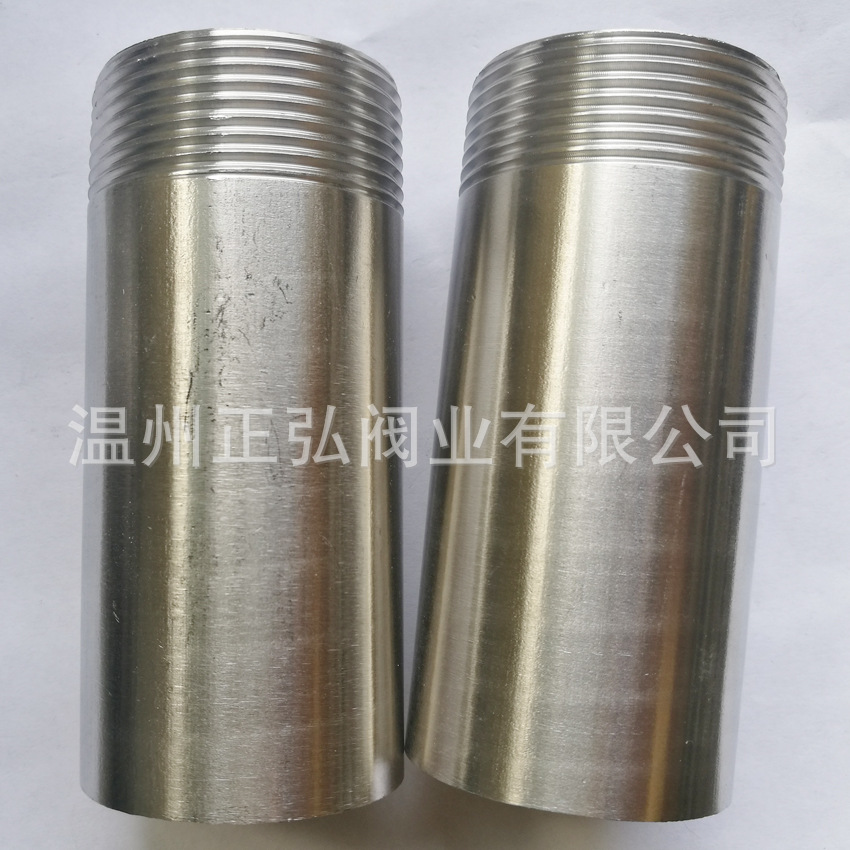 304不锈钢单头丝  1.5寸外螺纹延长管 无缝管焊接外牙直通