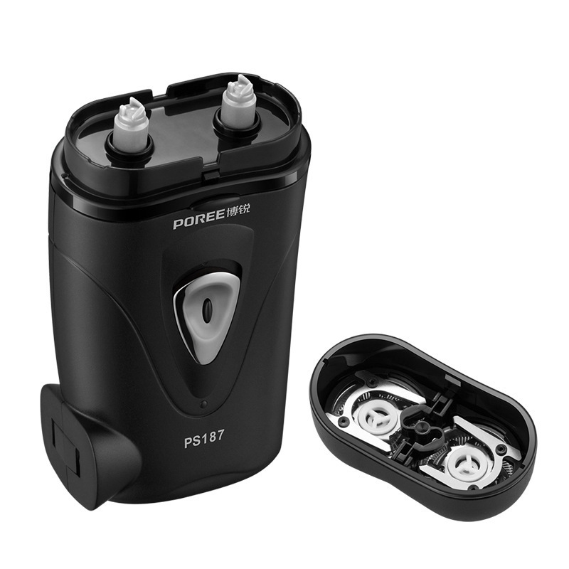 Borui PS187 2ヘッド回転式電気シェーバー 充電式シェーバー Borui シェービングヘッド 洗える|undefined