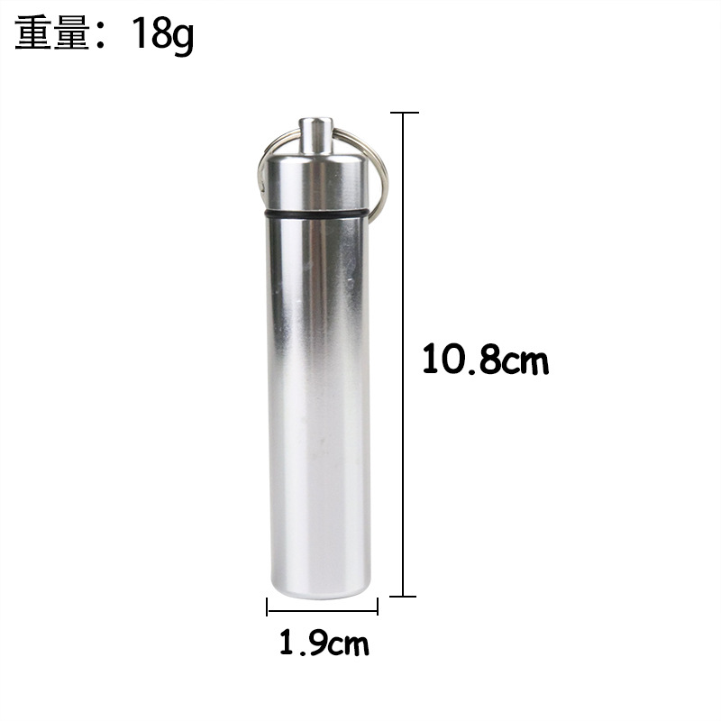 Fábrica al por mayor aleación de aluminio hisopo de algodón tubo impermeable sellado metal medicina puede portátil de aluminio palillo de dientes caja