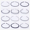 Black metal headband suitable for men and women, hair accessory for face washing