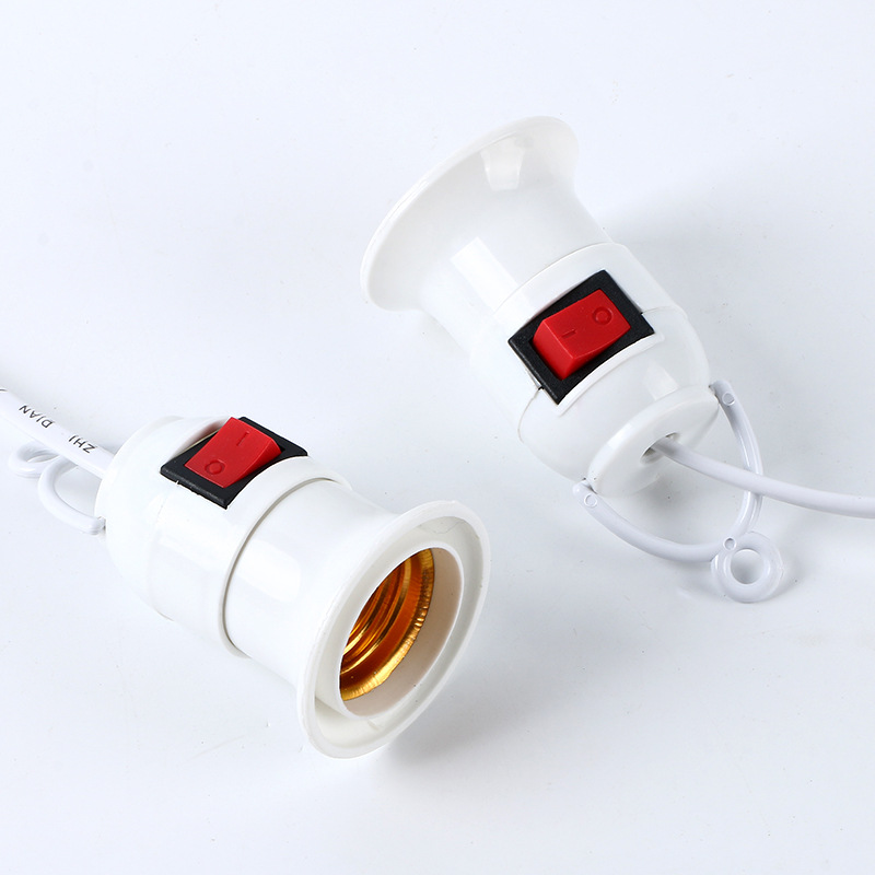 Fábrica con alambre E27 lámpara titular E27 tornillo solo lámpara titular LED lámpara titular E27 tornillo lámpara titular base lámpara con interruptor