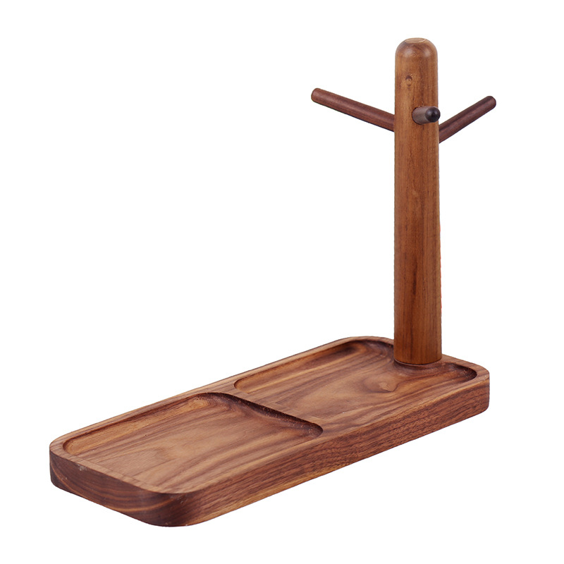 Titular de tejido de dibujos animados animal Haya simple vertical engrosada creativa de madera maciza libre de ponche de madera de escritorio titular de rollo de papel