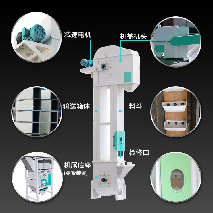 恒富机械稻谷皮带斗提机谷物颗粒上料机 TDTG粮食大米斗式提升机
