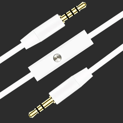 Microphone audio cable 3.5mm male to male audio cable with microphone 3.5mm with microphone remote control audio cable