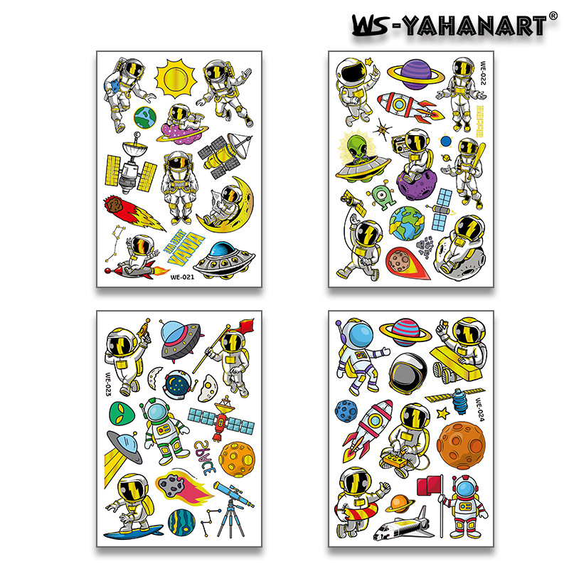 Tatuajes Temporales Luminosos Infantiles de Papel de Transferencia de Agua image 9