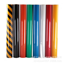 交通黑色安全帽反光膜不干胶黄黑斜纹警示旅游标志亚克力反光材料