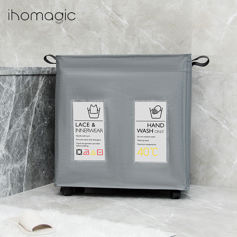 Tela portátil plegable cesta de la ropa cesta de almacenamiento hogar simple marco de hierro Cubo de almacenamiento