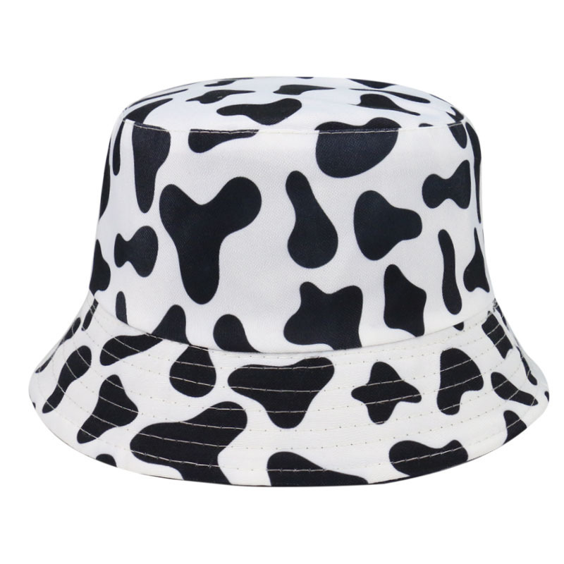 2023 New Dairy Black and White Fisherman Hat Korean Style All-match Fashionable Casual Travel Trend Sunscreen Basin Hat