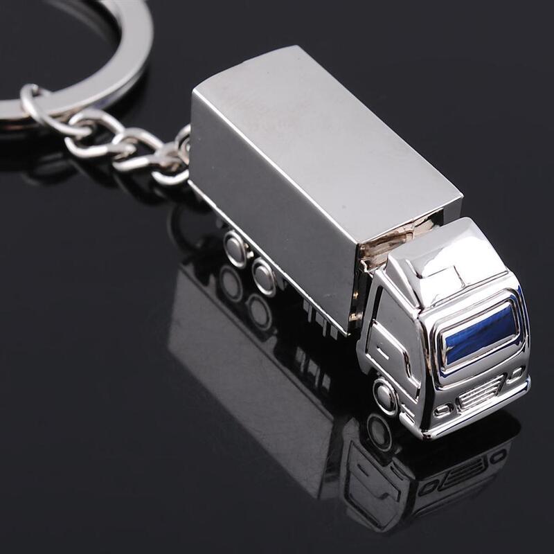 Creative truck keychain cartoon metal keychain truck keychain big truck keychain pendant lettering