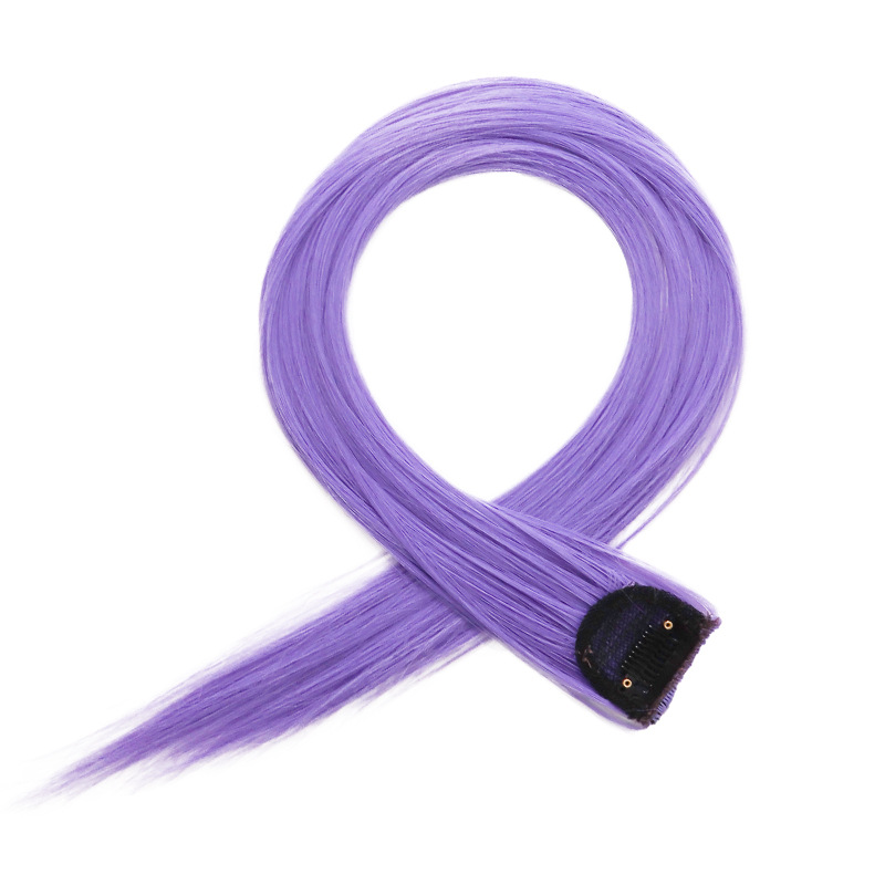 Extensiones de cabello de una sola pieza sin costuras con reflejos, extensiones de cabello liso, reflejos naturales invisibles que colgan sobre la oreja, reflejos de cristal de colores.