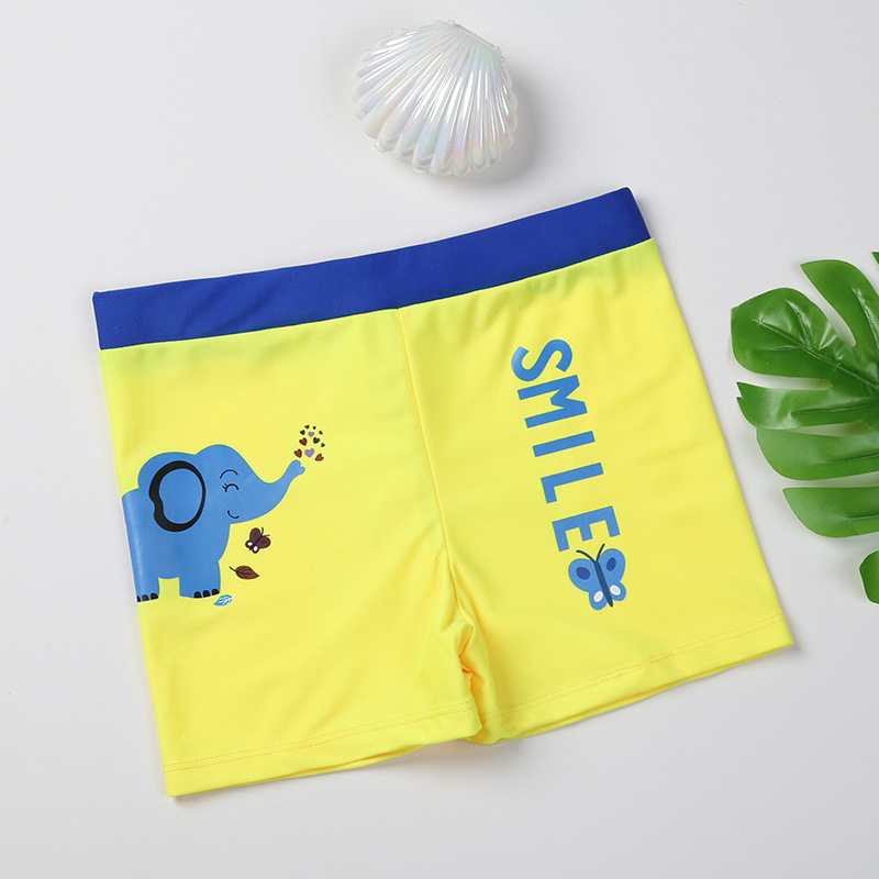 Bañadores de natación para niños moda dibujos animados impresos 15,00 kg-42,50 kg pantalones cortos de natación de poliéster para niños de secado rápido