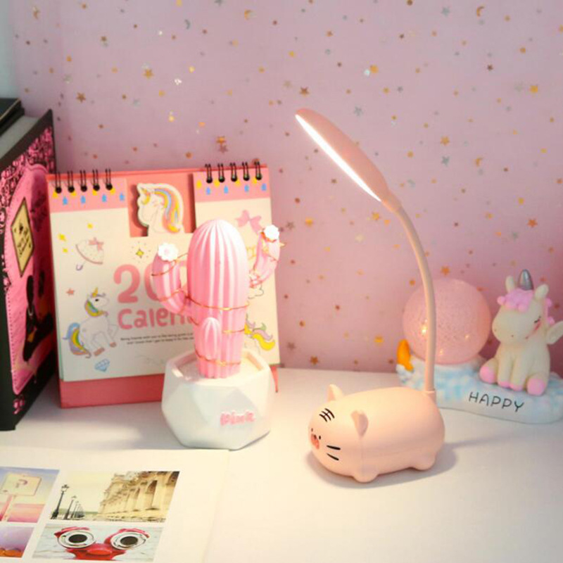 Creativo USB protección ocular lámpara de mesa LED plegable recargable aprendizaje libro lámpara estudiante universitario dormitorio lámpara noche Luz