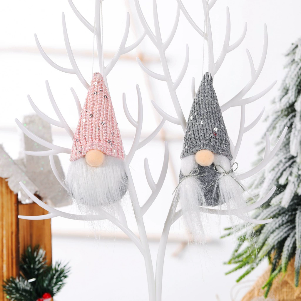 П pendantknitted Christmas гном подвеска, блестящая подвеска, 4 цвета (розовый, золотой, красный, серый)