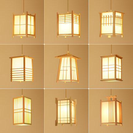 Japanese-style solid wood sushi restaurant milk tea shop foot bath shop hot spring bath scenic spot homestay tatami tea room chandelier Japanese-style solid wood sushi restaurant milk tea shop foot bath shop hot spring bath scenic spot homestay tatami tea room chandelier