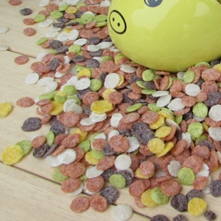 Закуски для кроликов, смешанные зерновые хлопья, смешанные зерновые, 5kg партия [цветные кукурузные хлопья], молочная, полезная для здоровья пища, съедобная