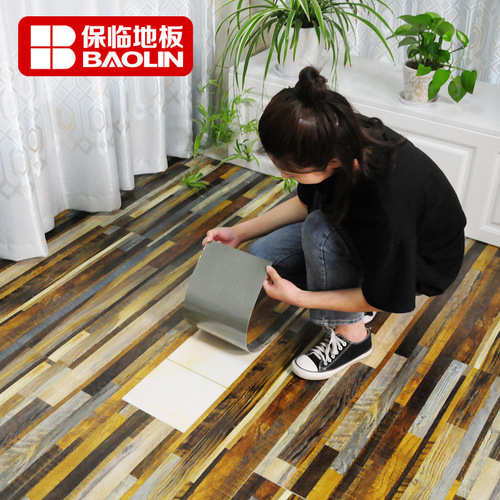 PVC Self-Adhesive Balcony Kitchen Bathroom Waterproof Self-Adhesive Floor Mat Thick Cement Floor Tile