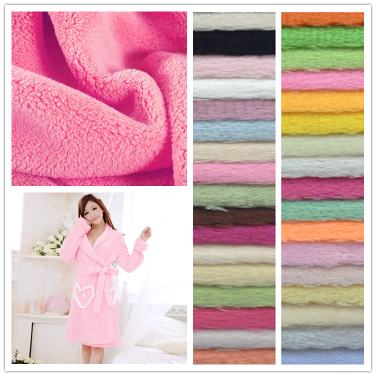 单面珊瑚绒加厚睡衣睡袍毛毯布料舒适透气保暖床单被套双面绒布